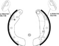HELLA BREMSBACKEN-SATZ 200mm HINTERACHSE passend für CHEVROLET CORSA OPEL ASTRA
