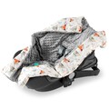 Babydecke Einschlagdecke für Autositz Babyschale Einwickeldecke waschbar Fuchs