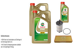 FEBI Inspektionspaket 11L Castrol EDGE Titanium FST 5W-30 LL für Audi Q7 4LB