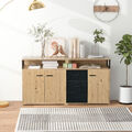 Sideboard Kommode mit 3 Türen und 3 Schubladen Küchenschrank Mehrzweckschrank