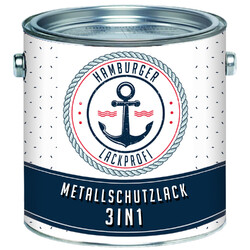 Metallschutzlack 3 in 1 SEIDENMATT Capriblau RAL 5019 Blau Rostschutzfarbe HLP