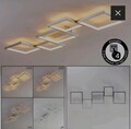 LED Deckenleuchte Dimmbar mit Fernbedienung Wohnzimmer viereck Schlafzimmerlampe
