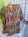 Heine B.C Bluse Shirt mehrfarbig bunt Muster leicht transparent Gr. 40 (193) NEU