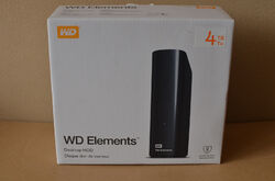 WD Elements™ Desktop Festplatte, 4 TB HDD, 3,5 Zoll, extern, Schwarz | Neu OVP