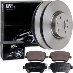 EuroBrake BREMSSCHEIBEN + BELÄGE VORNE passend für RENAULT CLIO 3 + GRAND MODUSVA 260x22mm // auch für Clio 3 Grandtour / Kombi