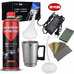 800ml Scheinwerfer Profi KFZ Aufbereitung Set Bedampfen / Reparatur Mit Box DHL