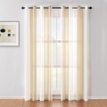 2er Set Grau Transparent Vorhang Voile Gardinen mit Ösen Vorhänge Wohnzimme