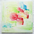 50x50 cm original Gemälde auf Leinwand Deko Malerei Blumen Rosen Bild Acryl 