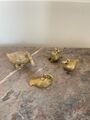 Menge Skulptur Figur Tiere Ente Messing Metall