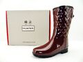 Hunter REFINED GLOSS Gummistiefel Rainboot Stiefel Stiefeletten Boots Rot Gr.38