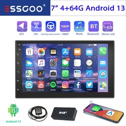 7" Carplay Autoradio Android 13 4+64GB DAB+ GPS Navi RDS IPS 2 DIN Touch Screen