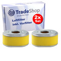 2x Filter-Set (Luftfilter + Vorfilter) ersetzt Honda 17210-ZE0-821 17210-ZE0-822