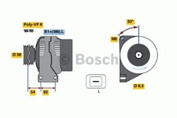 BOSCH 0 986 042 840 Lichtmaschine Generator LiMa 140A 14V für VOLVO V70 II (285)