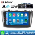 Autoradio Carplay Android 13 2+64G GPS NAV RDS + Kamera Für Mazda 3 BL 2010-2013
