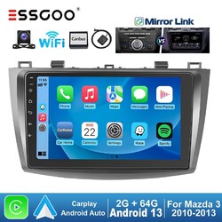 Autoradio Carplay Android 13 2+64G GPS NAV RDS + Kamera Für Mazda 3 BL 2010-2013