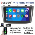 9" DAB+ Autoradio 4+64G Android 13 Carplay Für Mazda 3 2010-13 GPS NAVI WIFI KAM