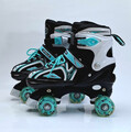 LED Rollschuhe Apollo türkis schwarz weiß Größe 35, 36, 37, 38 (verstellbar)