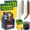 MANN INSPEKTIONSPAKET+5L MOTUL 5W-30 MOTORÖL passend für OPEL AGILA B 1.0+1.2