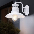 Außenleuchte Wandlaterne Gartenlampe weiß Terrassenleuchte Balkonlampe 1 flammig