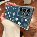 Hülle für Samsung S25 S23 S24 Ultra FE A35 A56 A25 Blume klar TPU Silikon Bumper