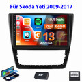 10,1" Android 13 Autoradio Carplay BT GPS 2+64G DAB+ Für Skoda Yeti 5L 2009-2017