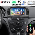4+64G Android 15 Für Opel Insignia A 2008-2013 9" Autoradio GPS WIFI RDS Carplay