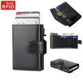 Slim Leder Wallet RFID Schutz Mini Geldbörse Kartenetui Herren Portemonnaie Münz