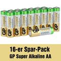 AA Mignon Batterie GP Alkaline Super 1,5V 16er Pack