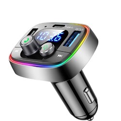 FM Transmitter Bluetooth 5.1 QC3.0 AUX Auto MP3 Player USB Ladegerät KFZ Adapter