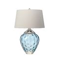 Tischleuchte Schlafzimmerlampe Beistelllampe LED Tischlampe Glas Blau H 71,5 cm