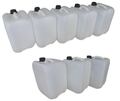 8 x 10 Liter 10 L Trinkwasserkanister Kunststoffkanister dicht natur Neu DIN45