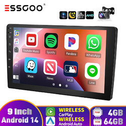 9" Apple Carplay Android 14 Autoradio GPS SAT Nav RDS FM WIFI 4+64G 2 DIN Kamera