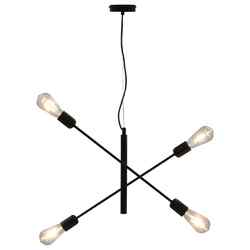 Deckenleuchte mit Glühlampen 2 W Schwarz E27 U7U0