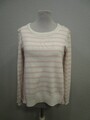 Marccain Sports Strick Pullover mit Bluseneinsatz Langarm rosa-Weiß Gr.36/N2