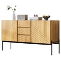 Sideboard mit 2 Türen und 3 Schubladen Kommode Beistellschrank mit viel Stauraum