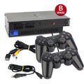 PS2 Konsole Fat in Schwarz (B-Ware) #50B + 2 original Controller + alle Kabel