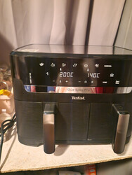 Tefal Dual Easy Fry Heißluftfritteuse Doppelkammer, 5,2/3,1 L Fassungsvermögen,