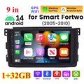 Für Smart Fortwo 451 2005-2010 Autoradio Android 14 GPS WIFI Carplay RDS 32GB