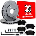 ZIMMERMANN SPORT BREMSSCHEIBEN 330mm+ BELÄGE HINTEN passend für AUDI A8 4H D4