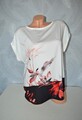 Neuwertiges Stretch Shirt mit eleganter Druckgrafik von BETTY & CO, Gr. M 40 42