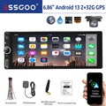 32G Autoradio 1 DIN Mit IPS Bildschirm Android 13 Carplay GPS Navi RDS WIFI +Kam