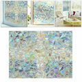 3D Regenbogen Folie Fensterfolie Anti UV Selbstklebend Sichtschutz Milchglas AA