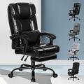 Ergonomischer Bürostuhl mit Fußstütze und hoher Rückenlehne 150° Neigung