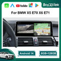 Android 14 Autoradio 12.3" IPS Screen Carplay GPS Navi Für BMW X5 E70 X6 E71 CCC