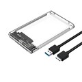 USB 3.0 Festplatte Disk HDD SSD 2,5" SATA Gehäuse extern Laptop Case transparent