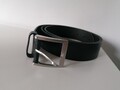 Leder Gürtel. Schwarz. Gr 125 Cm