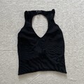Schwarzes sexy Gucci by Tom Ford Top mit Ausschnitt vorne und Cut Out hinten