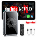 Wireless Carplay AI Box Android Auto Adapter Converter w/ Netflix YouTube 4+32GB