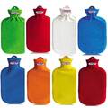 Wärmflasche 2 Liter Fleecebezug Bettflasche Wärmekissen von Sänger
