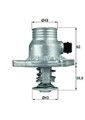 MAHLE ORIGINAL TM 11 105 Kühlwasserthermostat für BMW 5 Limousine (E39) 7 (E38)